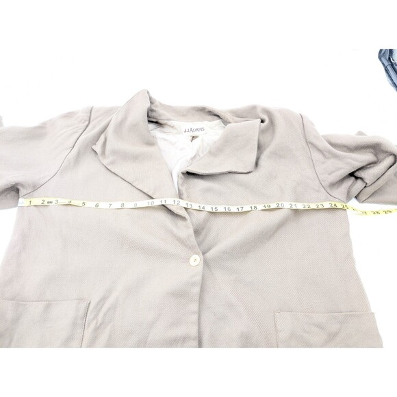 J.J.Adams 100% Wool Blazer Jacket Coat Super Soft Women's Tan Size 40/Large/10 - Picture 5 of 7